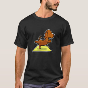 Camiseta Dachshund Yoga Poses Sport Gymnastics Ohmmm Heartb
