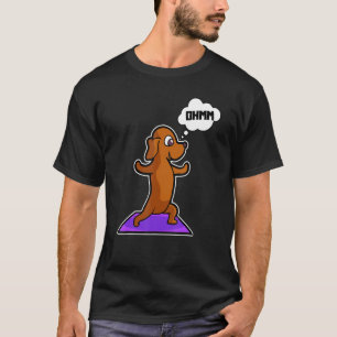 Camiseta Dachshund Yoga Possui ginástica Esportiva Ohmmm He