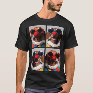 Camiseta Dachshunds Com Óculos de Sol Animais de Palhaço Ha