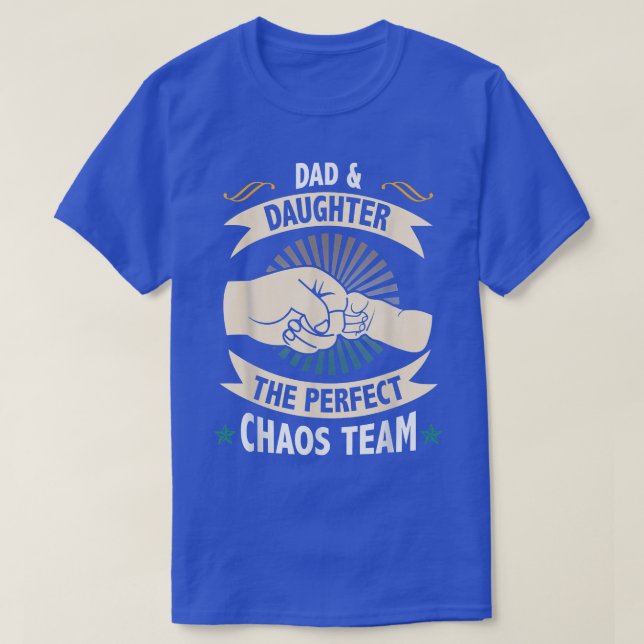 Camiseta Dad And Daughter The Perfect Chaos Team Father's D (Frente do Design)