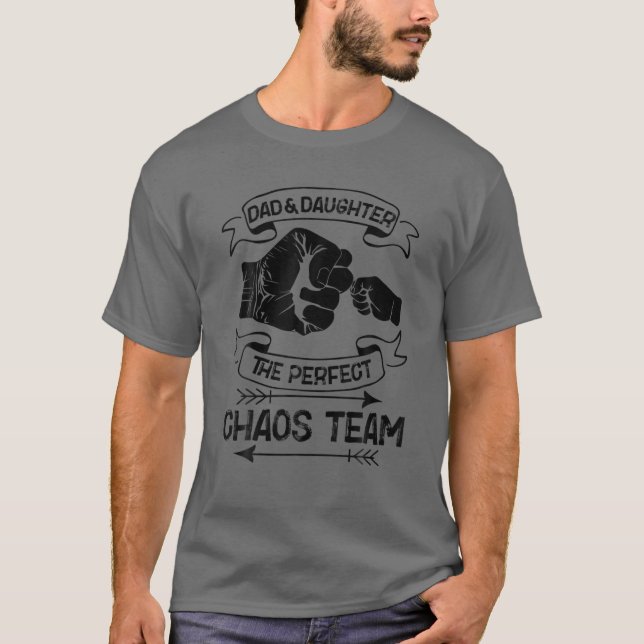 Camiseta Dad And Daughter The Perfect Chaos Team Fathers Da (Frente)
