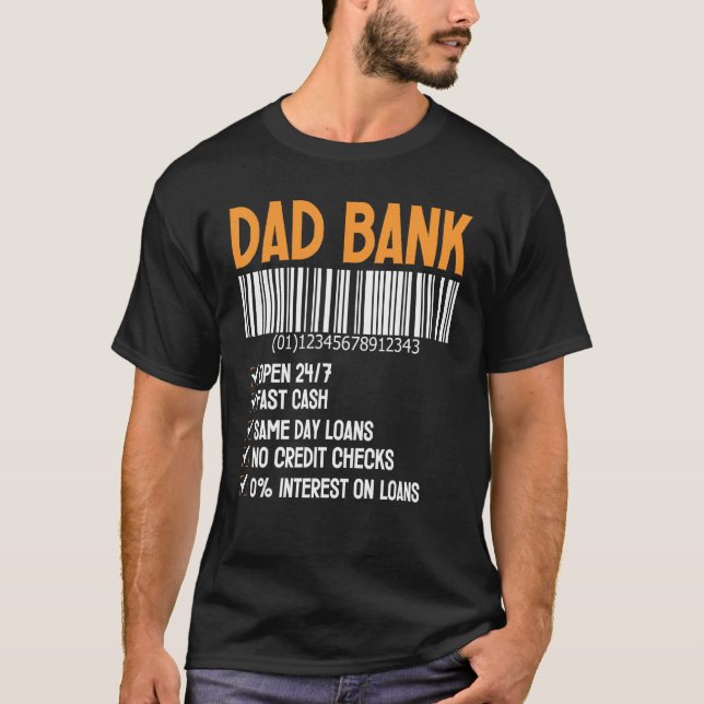 Camiseta Dad Bank Men Funny Fathers Day Dad Gift From Daugh (Frente)