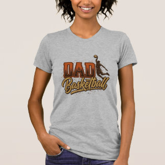 Camiseta Dad Basketball Vintage Engraving Shirt Design_1