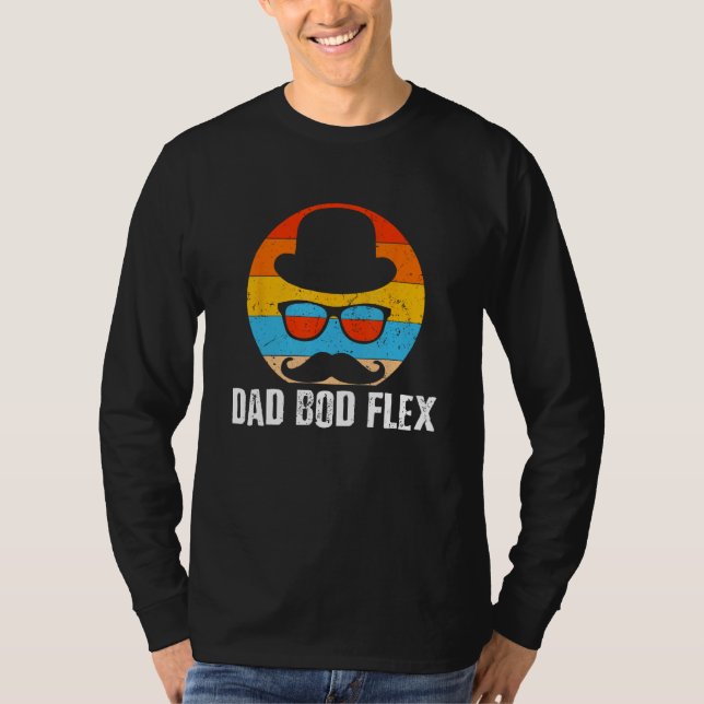 Camiseta Dad Bod Flex Fitness Lifestyle Health Habits Daddy (Frente)