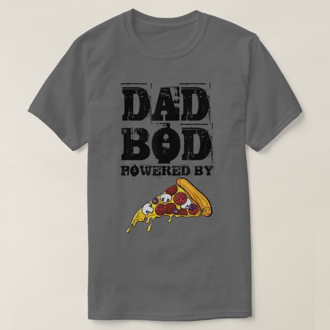Camiseta Dad Bod Powered By Pizza Graphic Funny Dad Gifts T (Frente do Design)