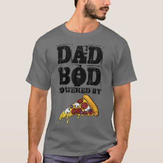 Camiseta Dad Bod Powered By Pizza Graphic Funny Dad Gifts T
