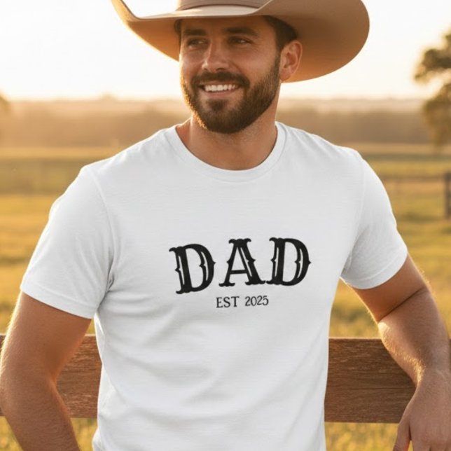 Camiseta Dad Bold Text Est 2025 (Criador carregado)