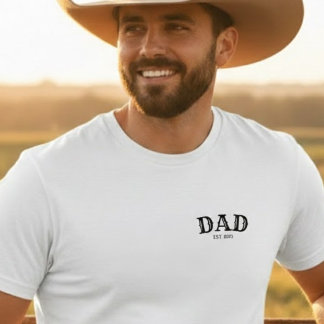 Camiseta Dad Bold Text Est 2025 