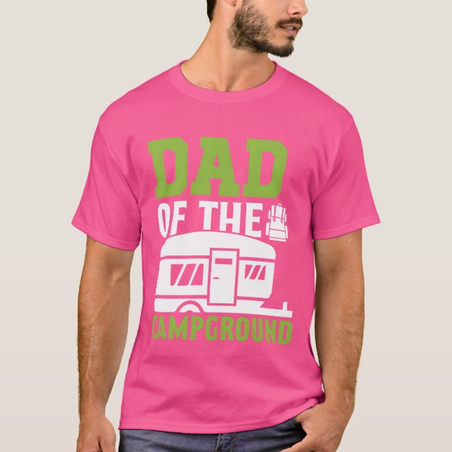 Camiseta Dad Camper Camp Lover Campfire Funny Camping Fathe (Frente)