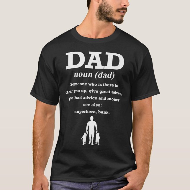 Camiseta Dad Definition Papa Father Daddy Stepdad Daughter  (Frente)