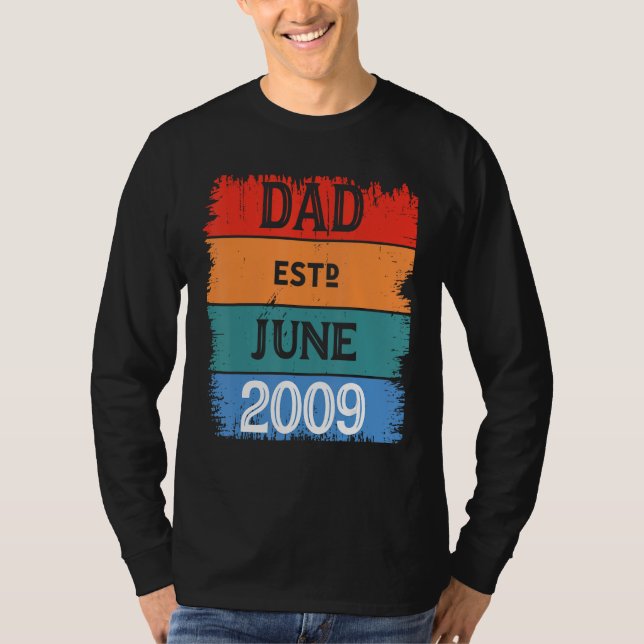 Camiseta Dad Est Jun 2009 Proud Papa Grandpa Best Daddy Leg (Frente)