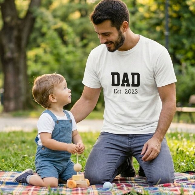 Camiseta Dad Established Bold Black White (Criador carregado)