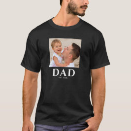 Camiseta Dad Established Photo Father’s Day Black