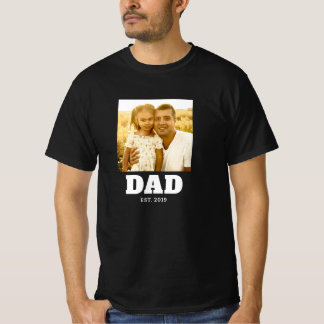 Camiseta Dad Established Year Photo T-Shirt