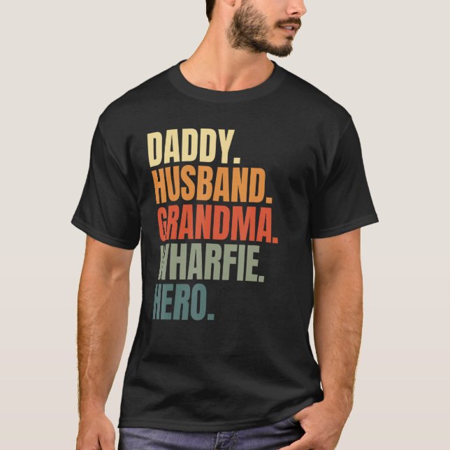 Camiseta Dad husband grandpa wharfie legend dockworker long (Frente)