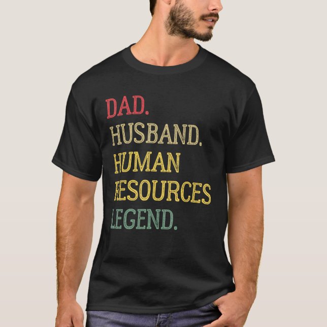 Camiseta Dad Husband Human Resources Legend Human Resources (Frente)