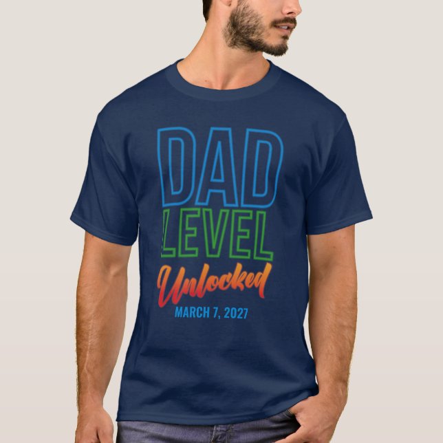 Camiseta Dad Level Unlocked (Frente)