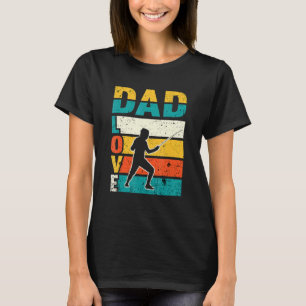 Camiseta Dad Love Fencing Sword Fight Retro Vintage Sports