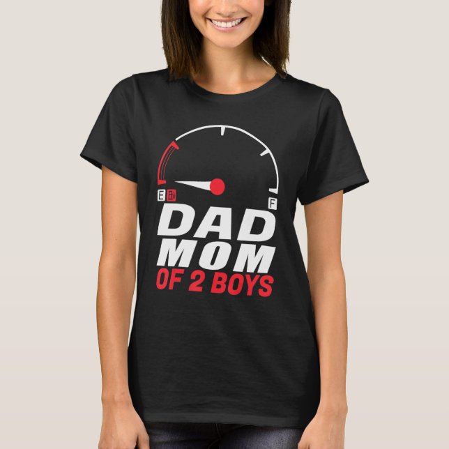 Camiseta Dad Mom of 2 Boys   from Son Father's Day Mothers  (Frente)