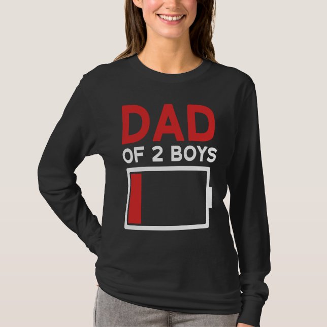 Camiseta Dad of 2 Boys Father's Day (Frente)