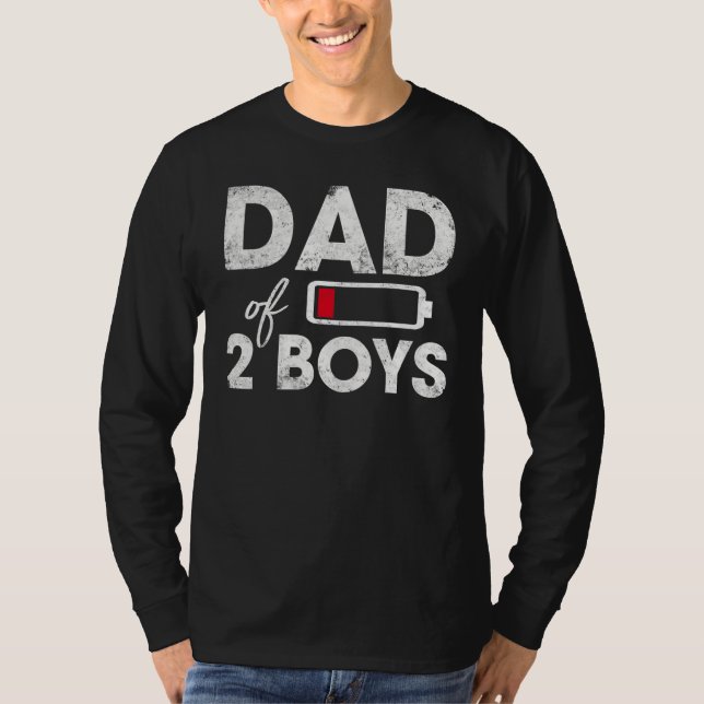 Camiseta Dad of 2 Boys Funny   from Son Father's Day 2023 V (Frente)