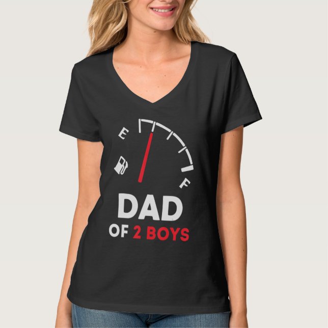Camiseta Dad of 2 Boys Funny Gift from Son Father's Day 202 (Frente)