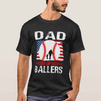Camiseta Dad Of Ballers Baseball Father'S Day