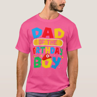 Camiseta Dad Of The Birthday Boy Game Video Gaming Matching