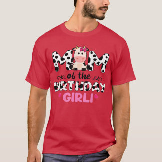 Camiseta Dad of The Birthday For Girl Cow Farm Birthday Cow