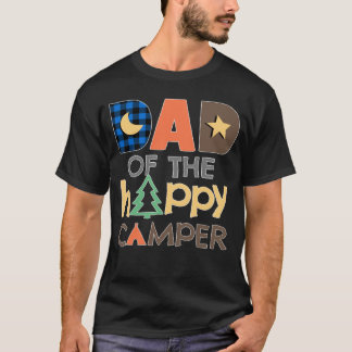 Camiseta Dad of The Happy Camper  Camping Trip Daddy Father