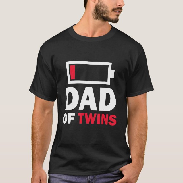 Camiseta Dad Of Twins  Father s Day Mens Grandpa (Frente)