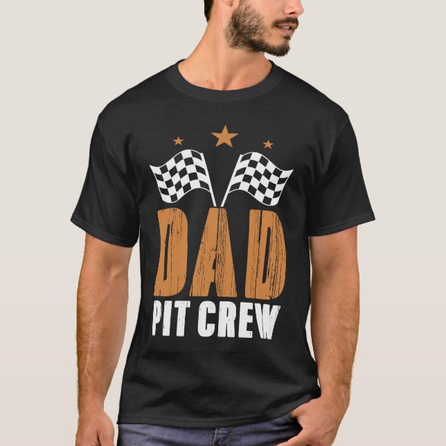 Camiseta Dad Pit Crew Wheel Tracks Race Brake Luxurious Rac (Frente)