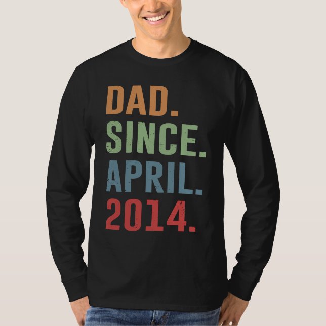 Camiseta Dad Since April 2014 (Frente)