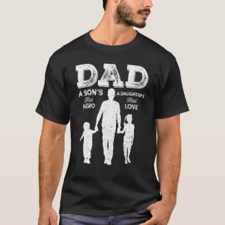 Camiseta Dad Sons First Hero Daughter Love Funny For Father