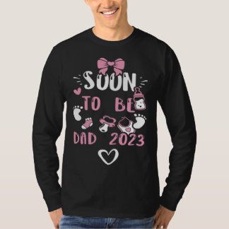 Camiseta Dad Soon To Be Dad 2023  Baby Girl Sayings