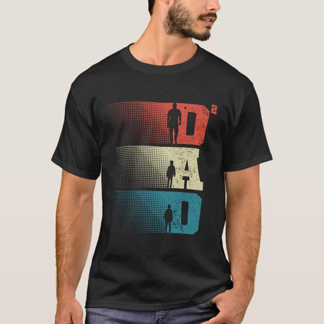 Camiseta Dad Squared Father s Day Two Boys Two Sons Father  (Frente)
