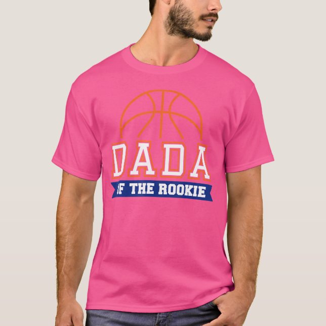 Camiseta Dada Da Matriz De Tema De Basquete De primeiro ani (Frente)