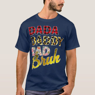Camiseta Dada Dad Bruh, Leopard Cheetah Father Mother Famil