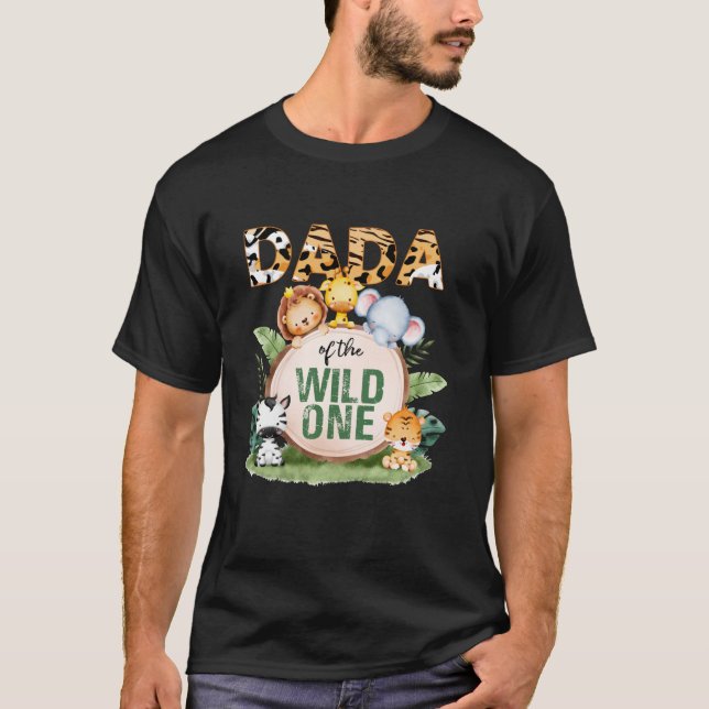 Camiseta Dada Das Mães Selvagens Da Família Safari De Um pr (Frente)