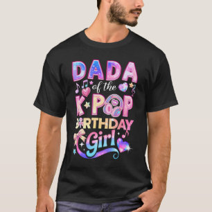 Camiseta Dada das Meninas de Aniversário K-Pop Amor à Músic
