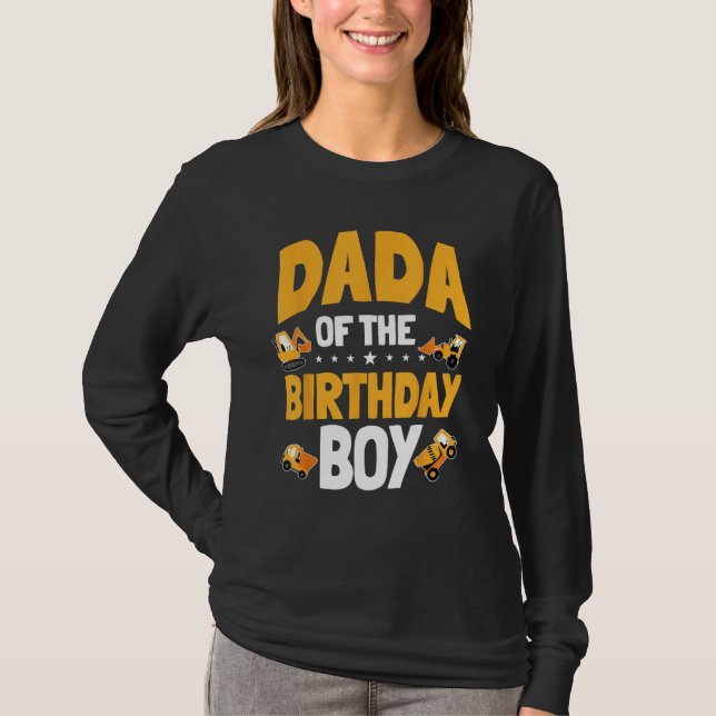 Camiseta Dada do Bday de Trabalhadores da Construção de Men (Frente)