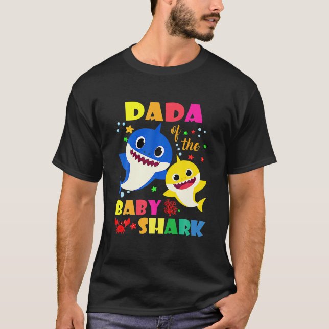 Camiseta Dada Do Pai De Tubarão De Aniversário, Mamãe Matan (Frente)