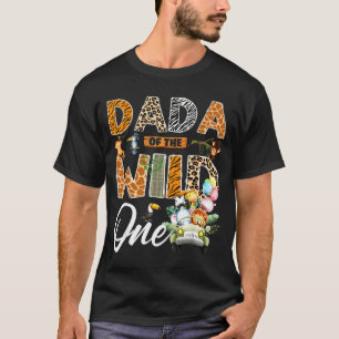 Camiseta Dada do selvagem 1º aniversário menino safari jung