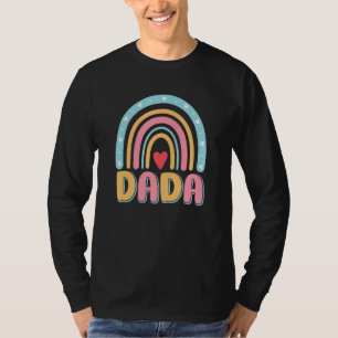 Camiseta Dada Festa de aniversário Arco-Íris Dada Família C