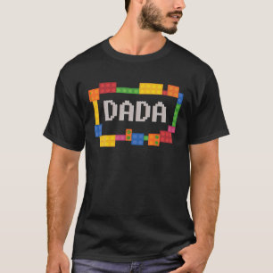 Camiseta Dada Funny Blocos Mestre Construtor de Brick Build