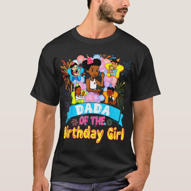 Camiseta Dada Of Birthday Girl Gracie Birthday Dolls Girl P (Frente)