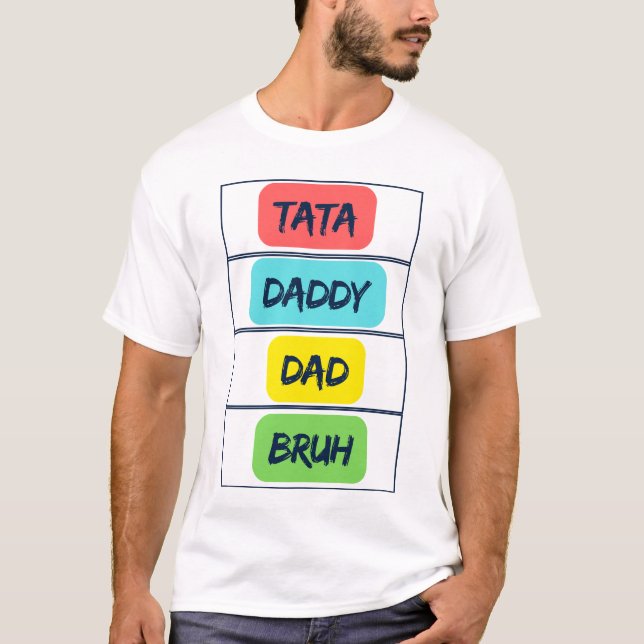 Camiseta Dada Pai Bruh Dia do Pai Engraçado Essencial (Frente)