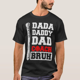 Camiseta dada papai pai treinador mano Dia dos Pais de beis