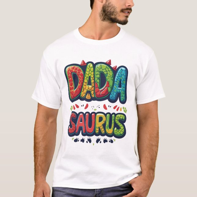 Camiseta DADA SAURUS - Camisa de Pai de Dinossauro (Frente)