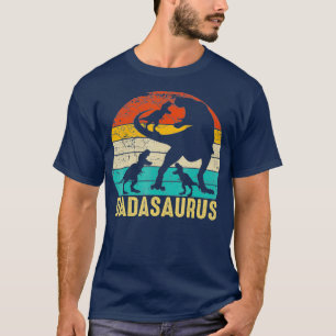 Camiseta Dada saurus T Rex Dada Dinossaur 3 Crianças Dia